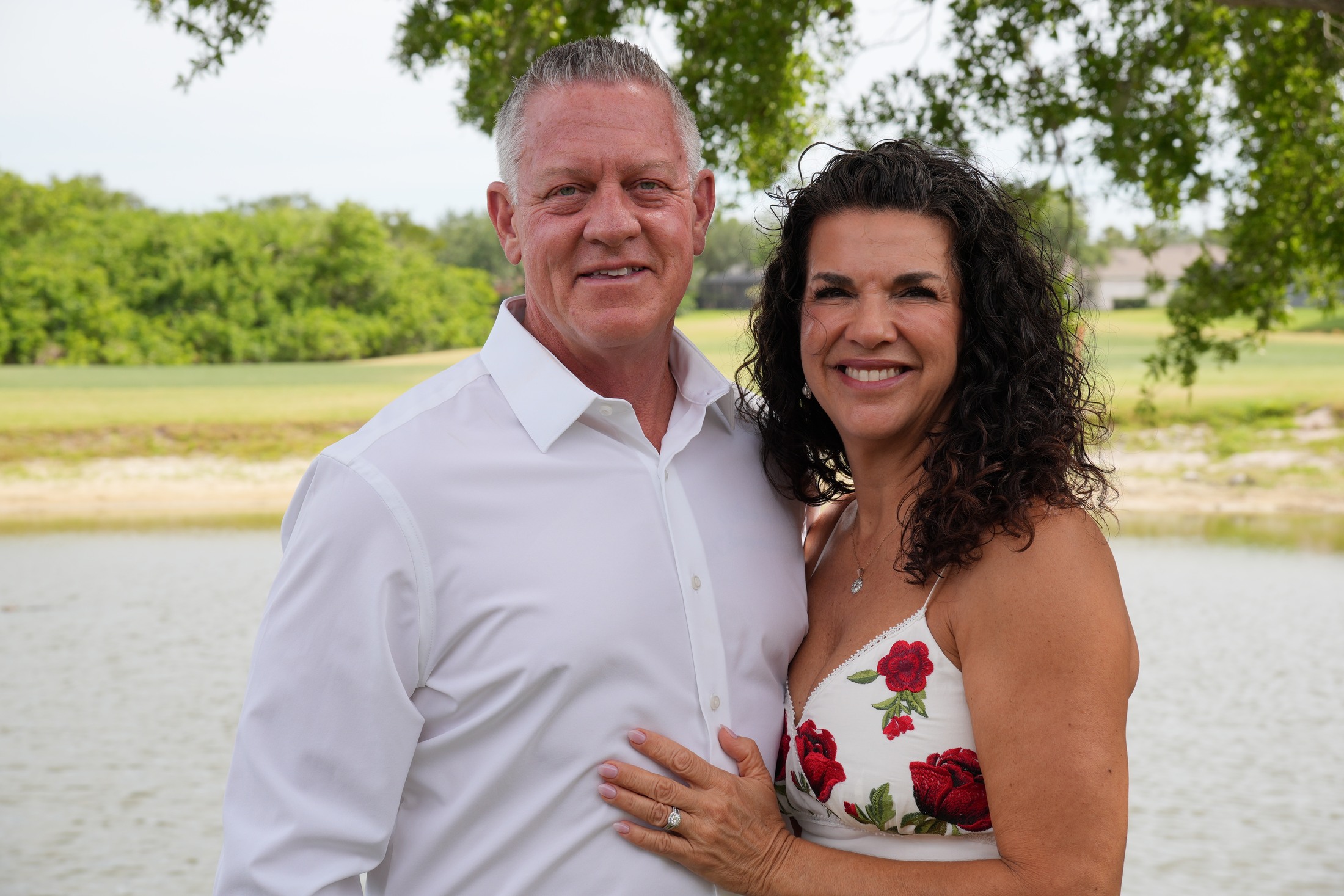 Lamar and Michelle Brantley standing together by the waterfront
