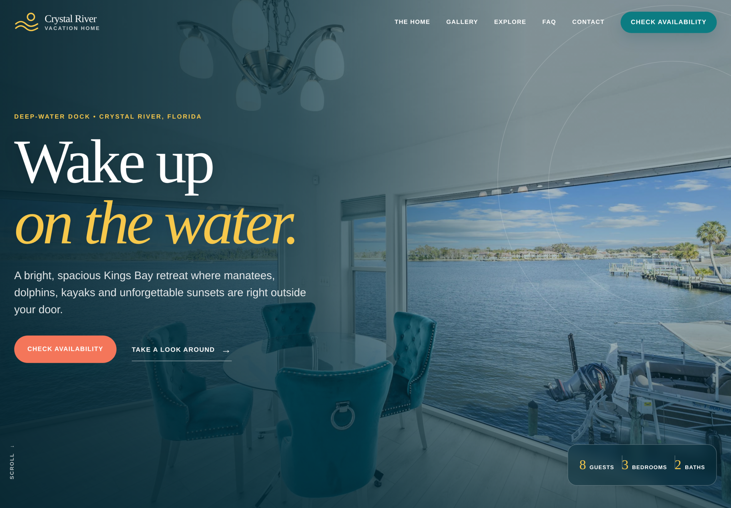 Waterfront hospitality website